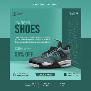 Shoe social media post design template